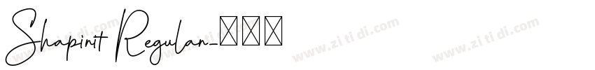 Shapirit Regular字体转换